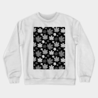 Black and white leaves pattern Crewneck Sweatshirt